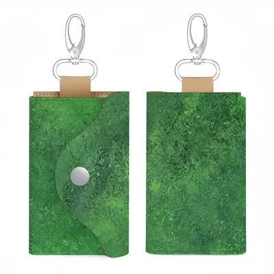 Green Jasper I Leather Key Bag