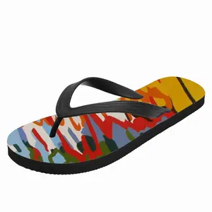 Men Reflections Of Boats In Water 3 Flip Flop Slippers