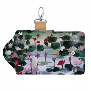 The Lotus Field Leather Key Bag