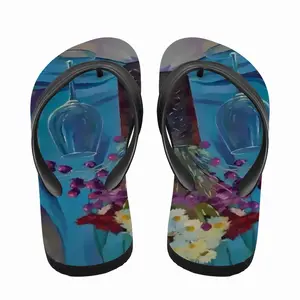 Men Evening Flowers Flip Flop Slippers