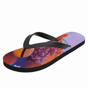 Men Still Life With Grapes Flip Flop Slippers