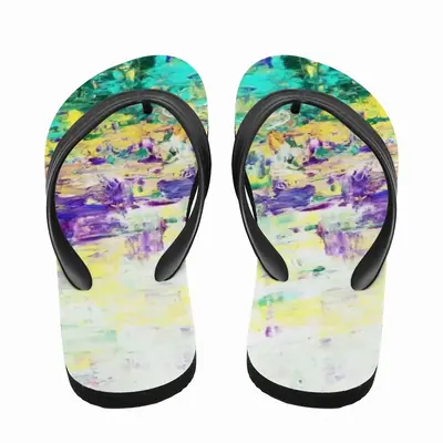 Men Turquoise Trees Flip Flop Slippers