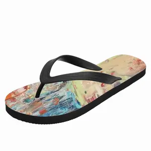 Men Blue Waterfall Flip Flop Slippers