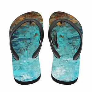 Men Stormy Sea Flip Flop Slippers