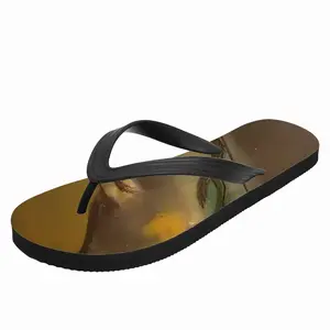 Men Green Yellow Playlines Flip Flop Slippers