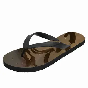 Men Lines On Greenish Flip Flop Slippers