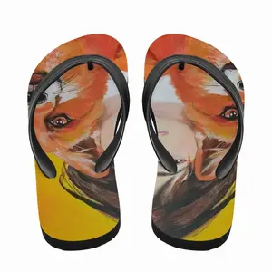 Men Little Girl With A Fox Flip Flop Slippers