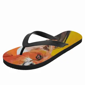 Men Little Girl With A Fox Flip Flop Slippers