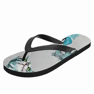 Men Cat And Butterflies Flip Flop Slippers