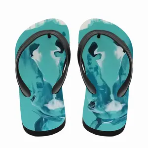 Men Turquoise Horse Flip Flop Slippers