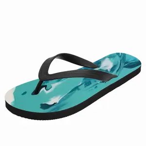 Men Turquoise Horse Flip Flop Slippers