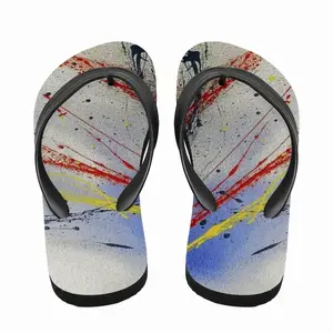 Men Sunrise On Pluto Flip Flop Slippers