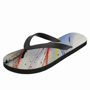 Men Sunrise On Pluto Flip Flop Slippers