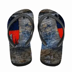 Men Blue White Red Flip Flop Slippers