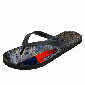 Men Blue White Red Flip Flop Slippers