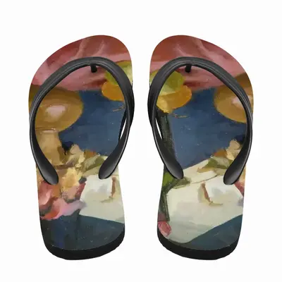 Men Still Life With Pears Flip Flop Slippers