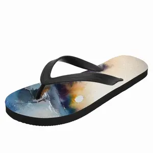 Men Sunset In The Winter Forest Flip Flop Slippers