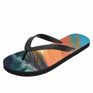 Men Big Sea Sunset Flip Flop Slippers