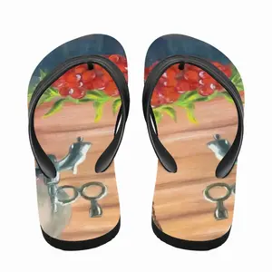 Men Russian Still Life Flip Flop Slippers