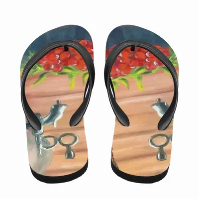 Men Russian Still Life Flip Flop Slippers