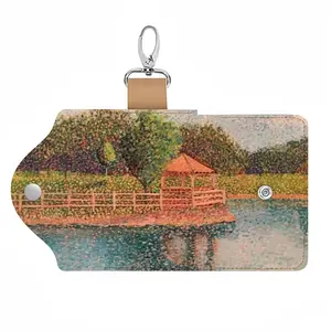 Gazebo On The Lake Leather Key Bag