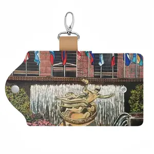 Rockefeller Center New York City Leather Key Bag