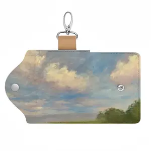 Countryside Landscape Leather Key Bag