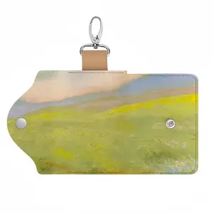 Flower Field Leather Key Bag