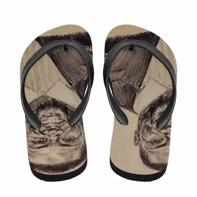 Men Kevin Hart Portrait Flip Flop Slippers