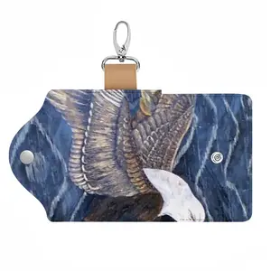 Eagle Scratch Leather Key Bag