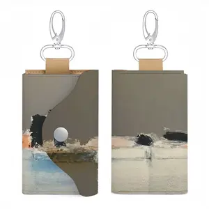 Boats On The Pond Leather Key Bag