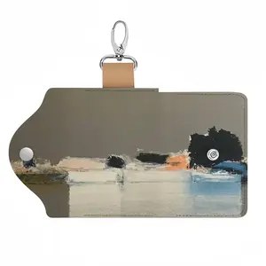 Boats On The Pond Leather Key Bag