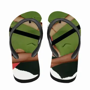 Men Green Dress Flip Flop Slippers