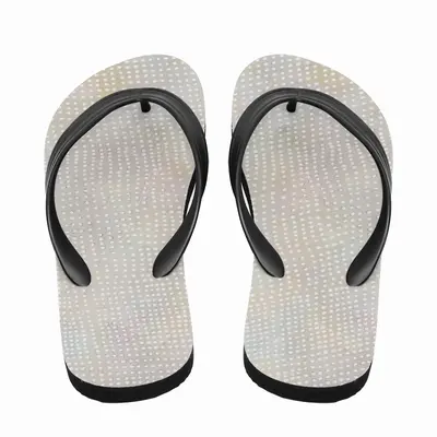 Men White On Gold Flip Flop Slippers