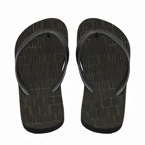 Men Black Pencil Flip Flop Slippers