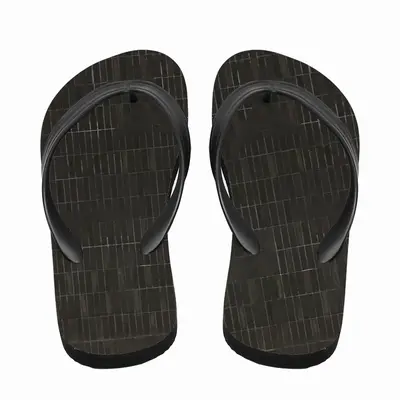 Men Black Pencil Flip Flop Slippers