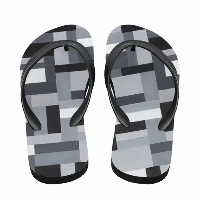 Men Black-Gray Flip Flop Slippers