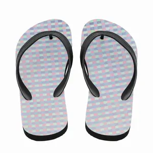 Men Pink-Purple-Green Flip Flop Slippers