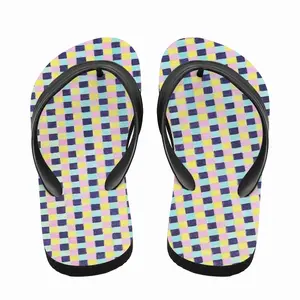 Men Pink-Purple-Yellow-Green Flip Flop Slippers