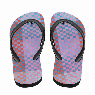 Men Purple-Blue-Orange Flip Flop Slippers