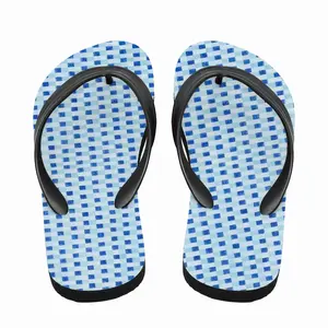 Men Light Blue-Dark Blue Flip Flop Slippers