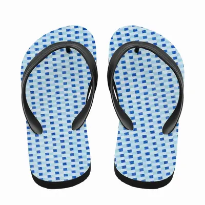 Men Light Blue-Dark Blue Flip Flop Slippers