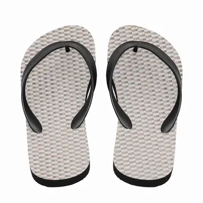 Men Gray-Brown-Yellow Flip Flop Slippers