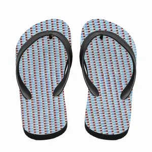 Men Caput Mortuum Light Blue Flip Flop Slippers