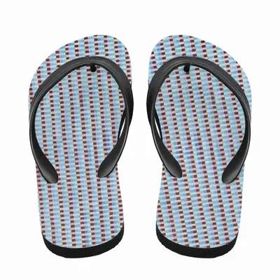 Men Caput Mortuum Light Blue Flip Flop Slippers