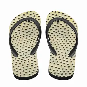 Men Holes Yellow-Green Flip Flop Slippers