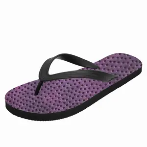 Men Holes Purple Flip Flop Slippers