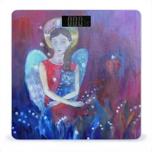 Angel With Cat Weight Scale