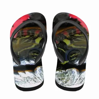 Men Big New Hampshire Turtle Flip Flop Slippers