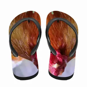 Men Rooster Stare Down Flip Flop Slippers